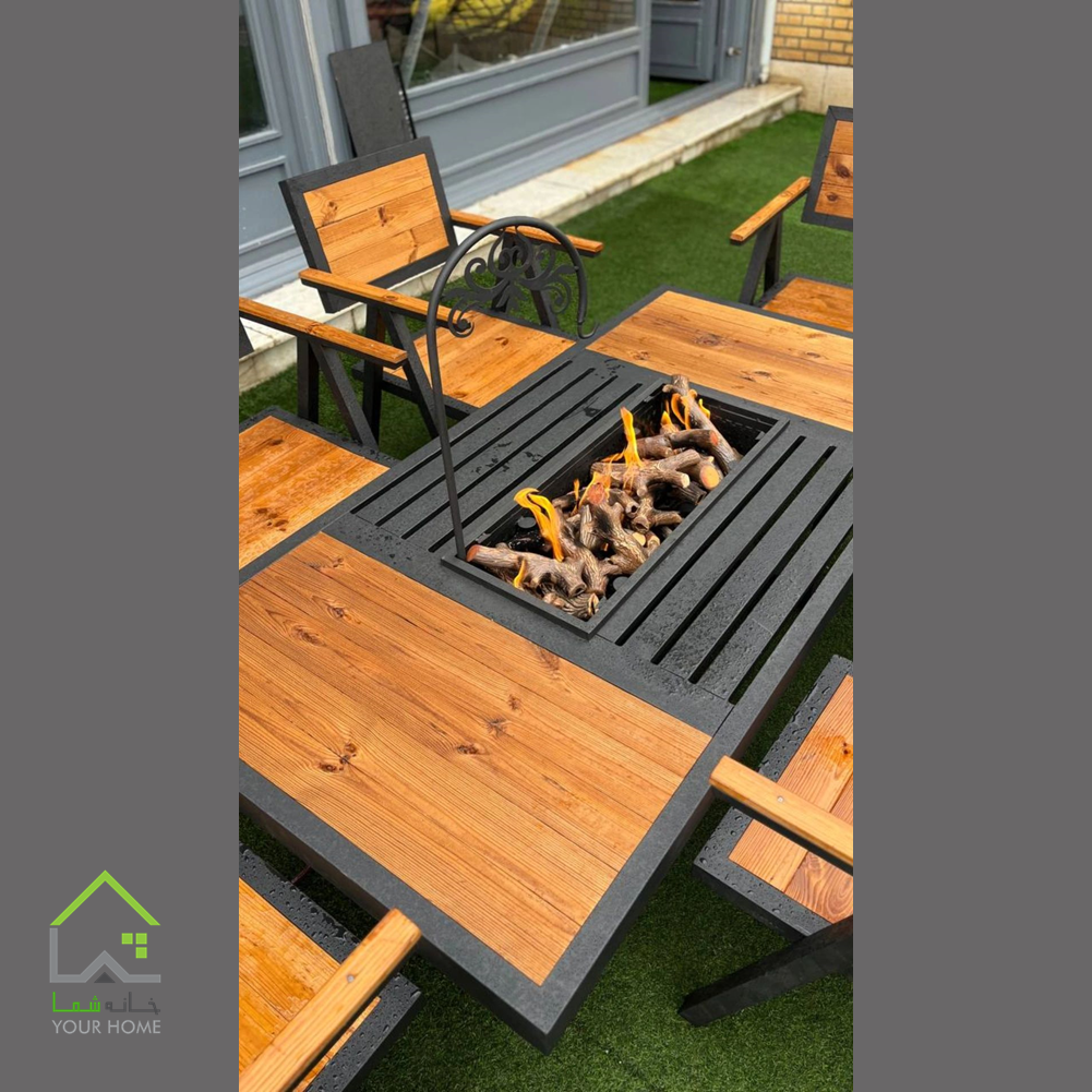 میز آتشدان مستطیل ترموود